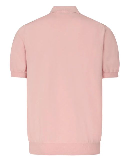 Galiana Pink Cotton Polo Shirt for men