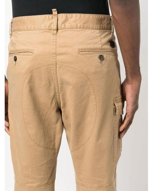 DSquared² Natural Cotton Cargo Trousers for men