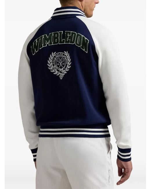 Polo Ralph Lauren X Wimbledon Gestrickte Bomberjacke in Blue für Herren