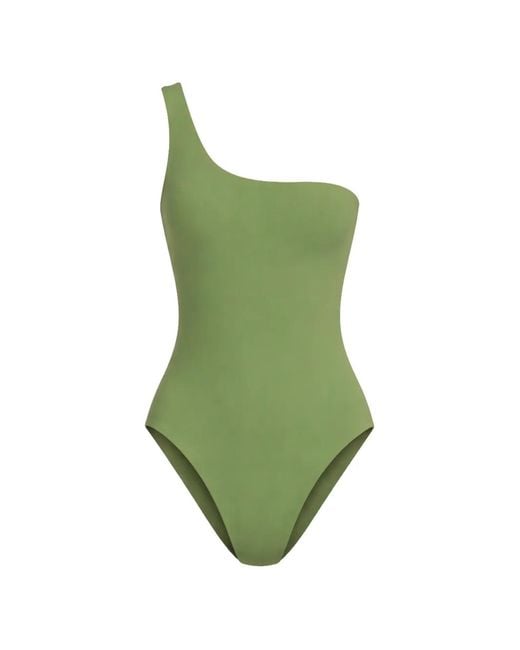 Bondeye Green Reversible One-Shoulder Swimsuit