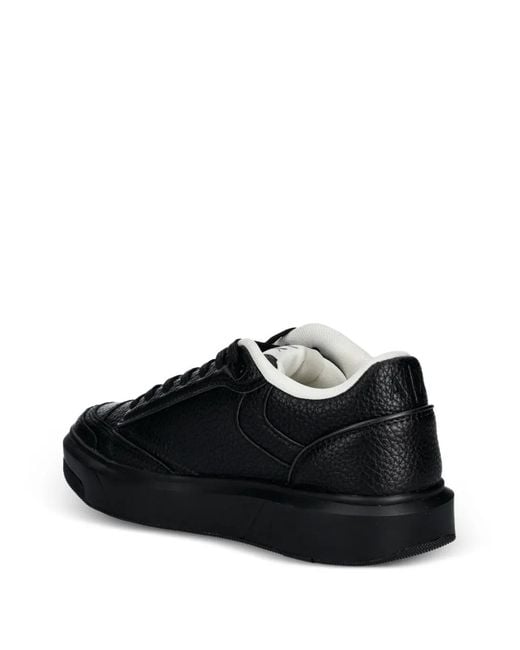 ARMANI EXCHANGE Black Panelled Sneakers for men