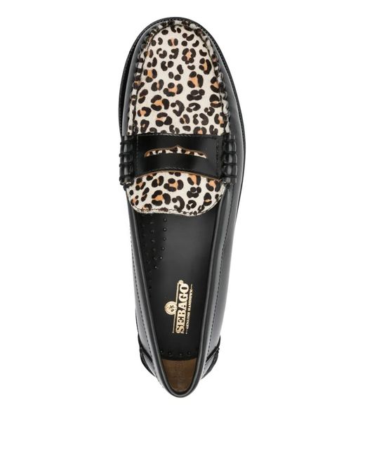 Mocassini Con Stampa Leopardata di Sebago in Black da Uomo