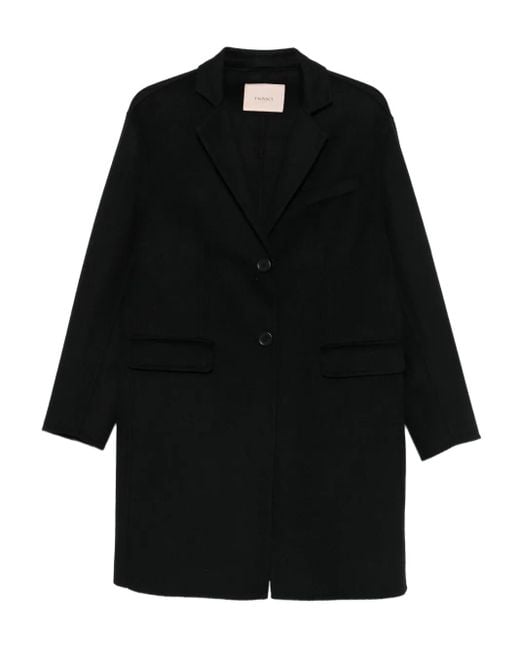 Twinset Black Single-Breasted Coat