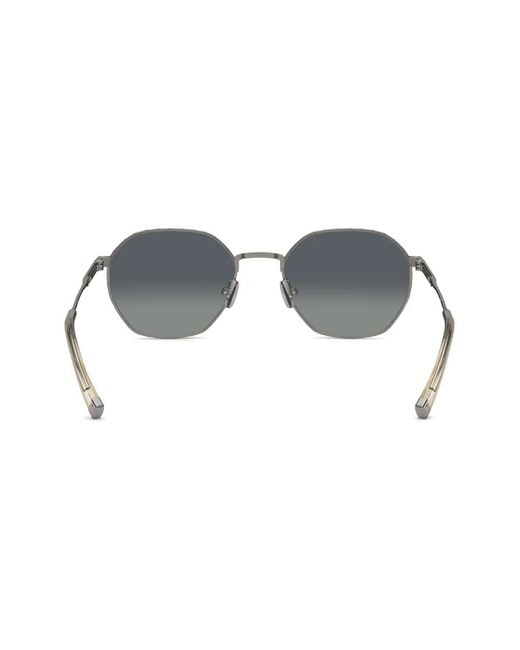Brunello Cucinelli Gray Bc2003St Hexagonal-Frame Sunglasses