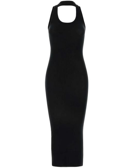 Robe Longue À Design Nervuré Coperni en coloris Black