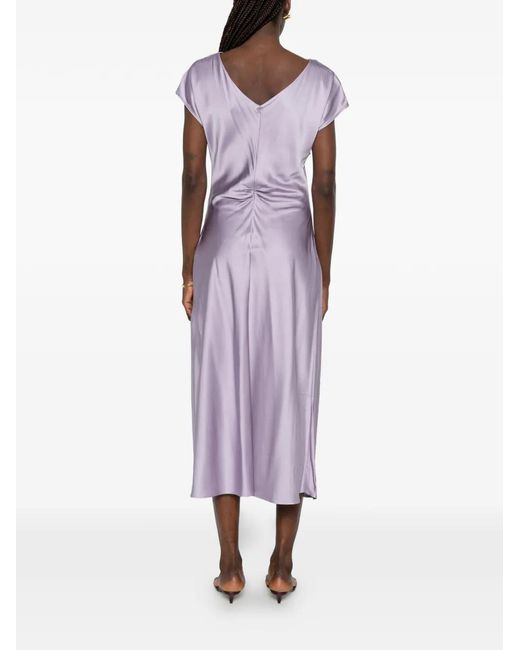 Liu Jo Purple Long Satin Dress