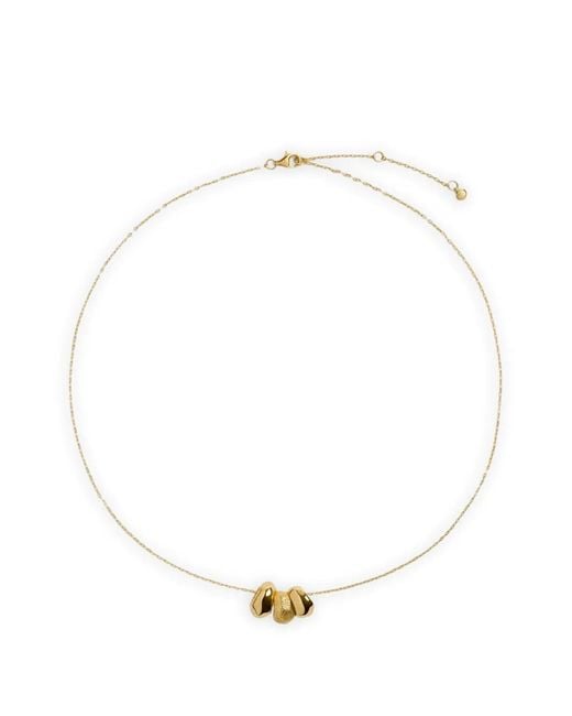 Monica Vinader White Antica Bead-Pendant Cable-Chain Necklace