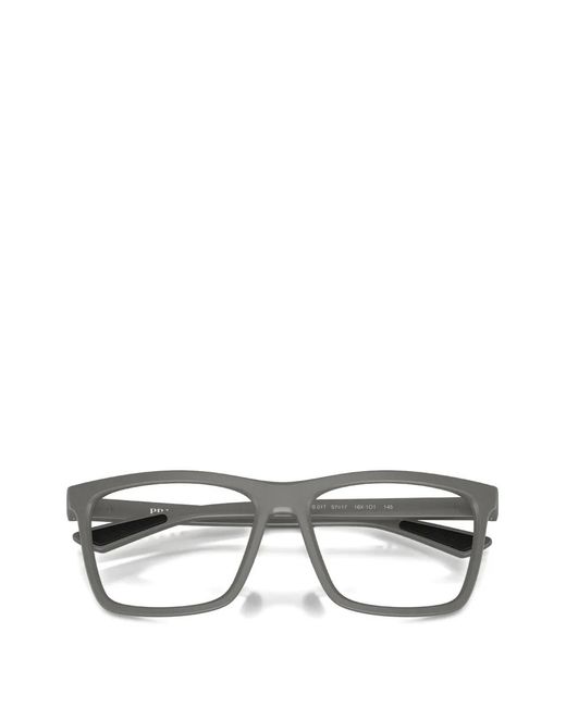 Prada Linea Rossa Gray Ps 01Tv Rectangle-Frame Glasses