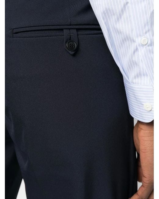 Prada Blue Cropped Tailored Trousers for men