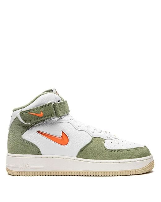 Nike Green Air Force 1 Mid Qs Shoes for men