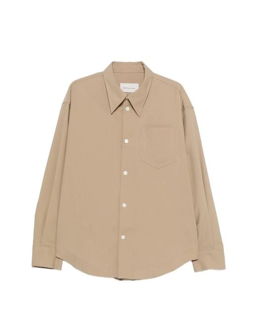 AMI Natural Pocket Embroidered Shirt for men