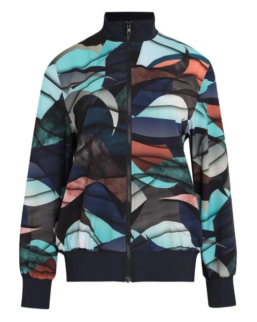 Lygia & Nanny Blue Abstract-Print Bomber Jacket