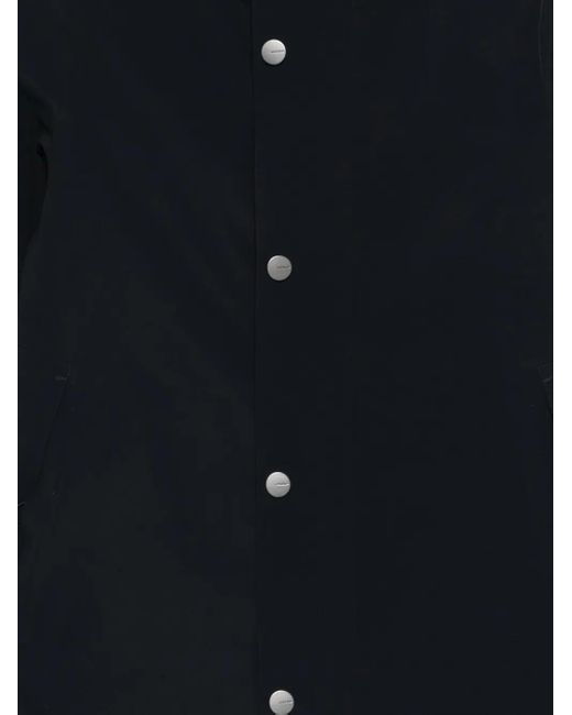 Rrd Black Hooded Button Coat for men