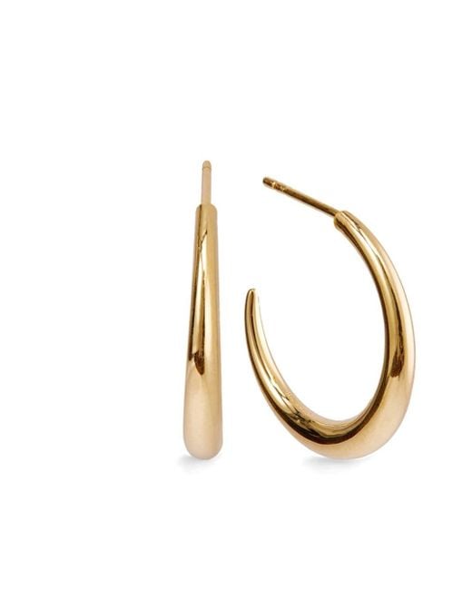 Otiumberg Metallic Graduated Polished Hoop Earrings