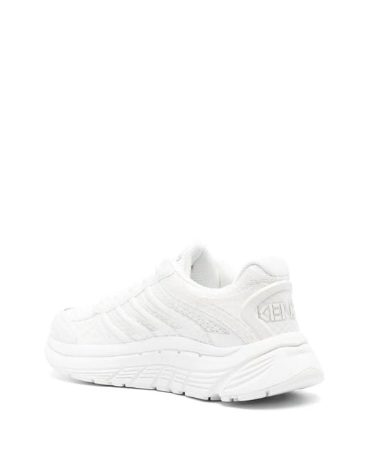 KENZO White Pace Open-Knit Sneakers for men