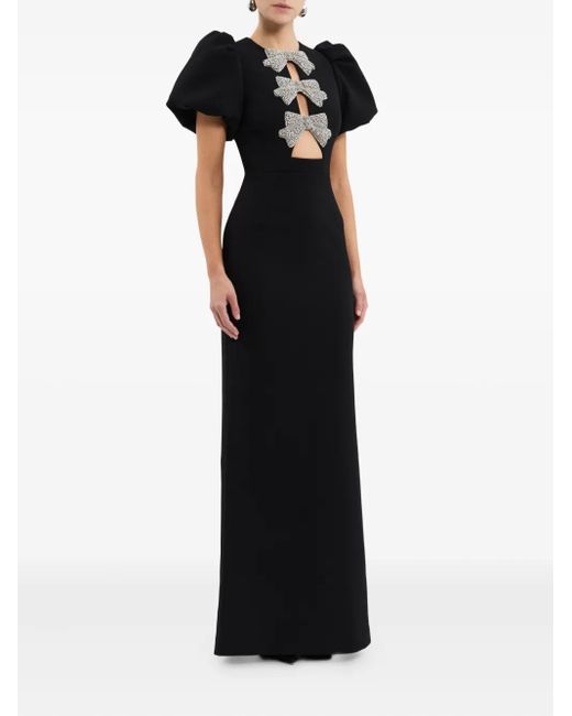 rebecca vallance black bow dress Rebecca Vallance - Eliana Bow Mini Dress