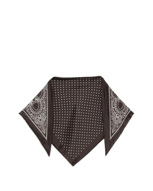 Destin Brown Polka Dot Patterned Scarf