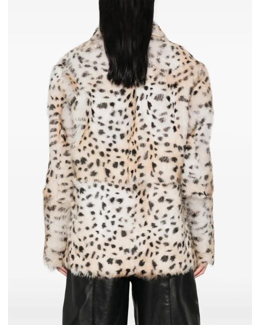 Arma Natural Leopard-Print Reversible Jacket