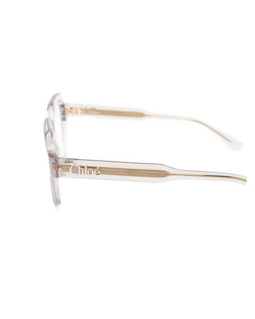 Chloé White Oval-Frame Glasses