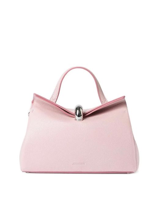 Jacquemus Pink Small Valerie Top-Handle Tote Bag