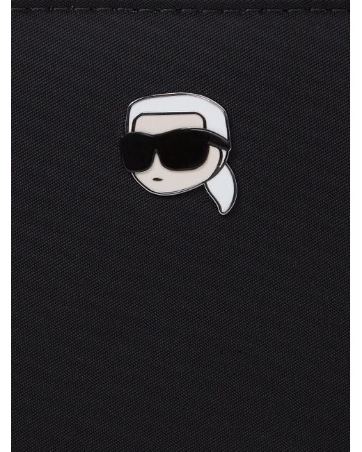Cartera Ikon con cremallera Karl Lagerfeld de color Black