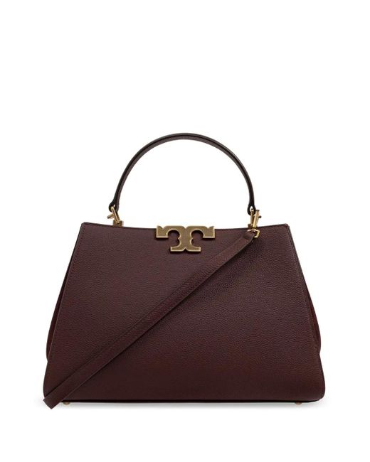 Tory Burch Eleanor レザーサッチェルバッグ Purple