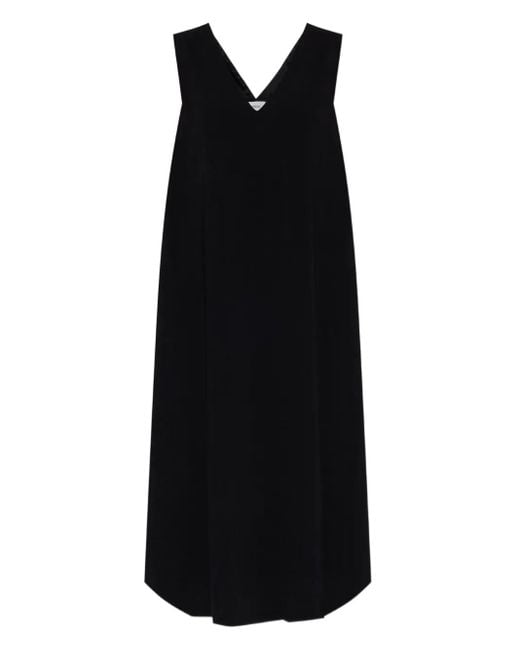 Sportmax Black Ärmelloses Kleid Mit V-Ausschnitt