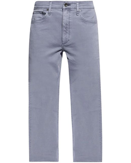 Rag & Bone Blue Mid-Rise Straight-Leg Jeans for men