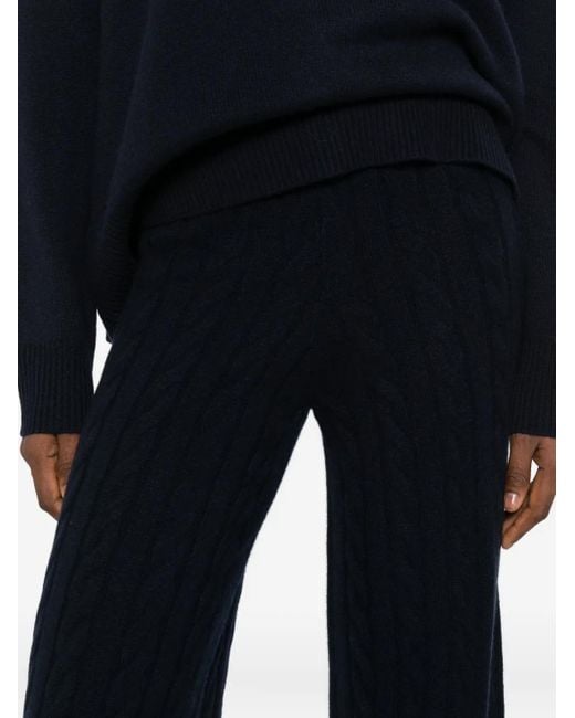 Soft Goat Black Cable Knit Pant Wide Leg