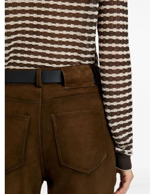 Pantalon En Daim À Coupe Droite Proenza Schouler en coloris Brown