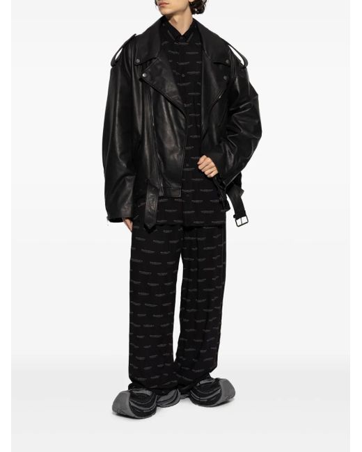 Balenciaga Black Monogram Trousers for men