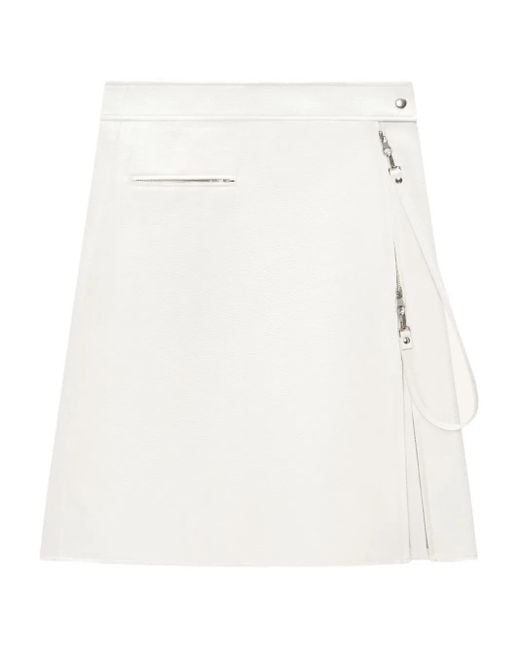 Courreges White Zip-Fastening Skirt