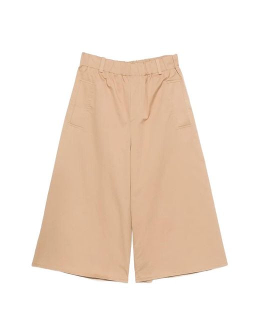 Susanne Bommer Natural Wide-Leg Pocket Trousers