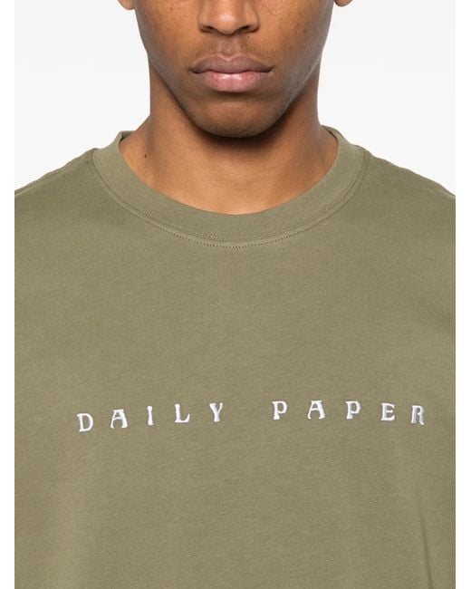 Daily Paper Green Logo-Detail T-Shirt for men