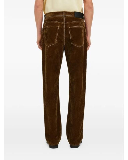 Ferragamo Brown Five-Pocket Trousers for men