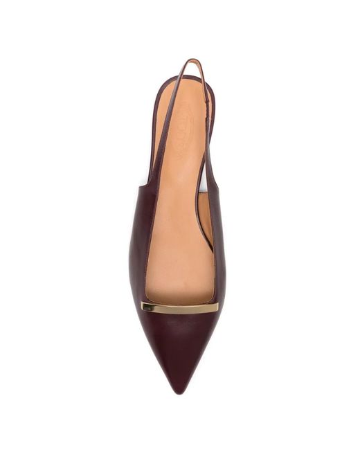 Tod's White Leopard-Print Slingback Flat Pumps