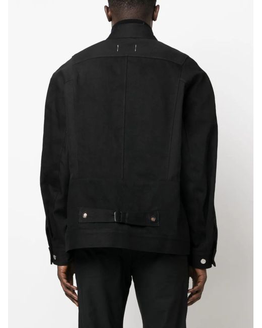 Junya Watanabe Black Buttoned Cotton Shirt Jacket for men