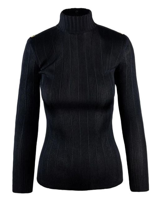 Jersey con cuello alto Elisabetta Franchi de color Blue