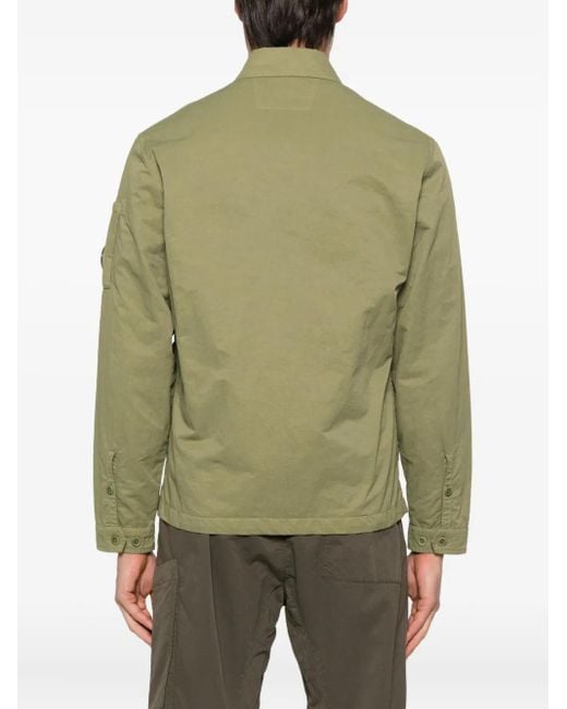 C P Company Green Lens-Detail Shirt Jacket for men