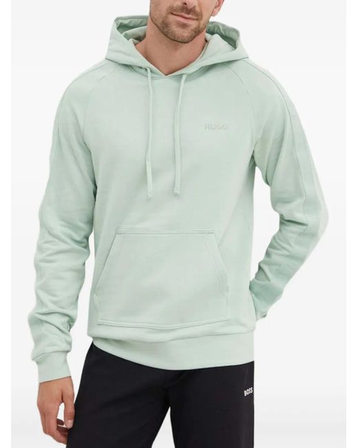 HUGO Green Logo Hooded Sweatshirt for men