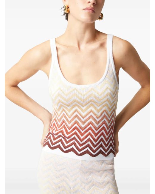 Missoni Red Trägershirt Mit Zickzackmuster