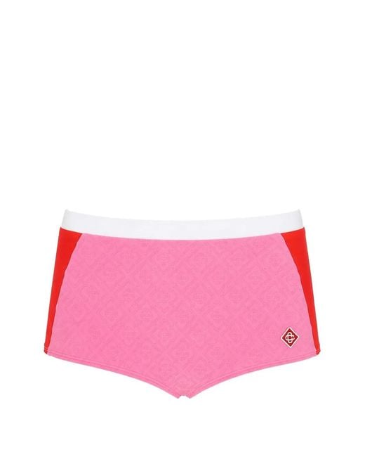 Casablanca Pink Logo-Detail Bikini Bottom