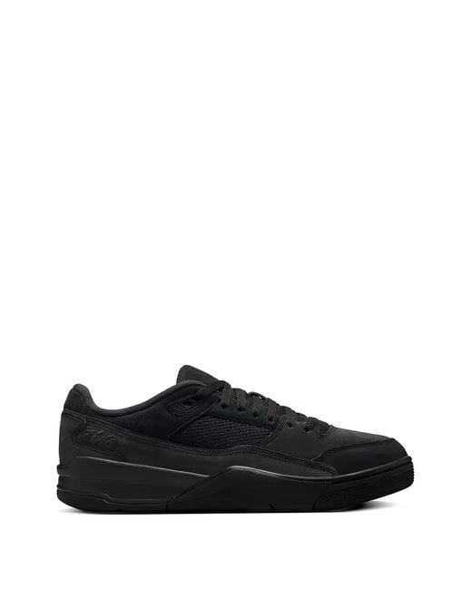 Nike Black Flight Court Embossed Panel Sneakers for men