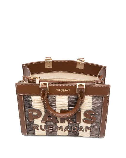 RUE MADAM PARIS Brown Mini Tangeri Tote Bag