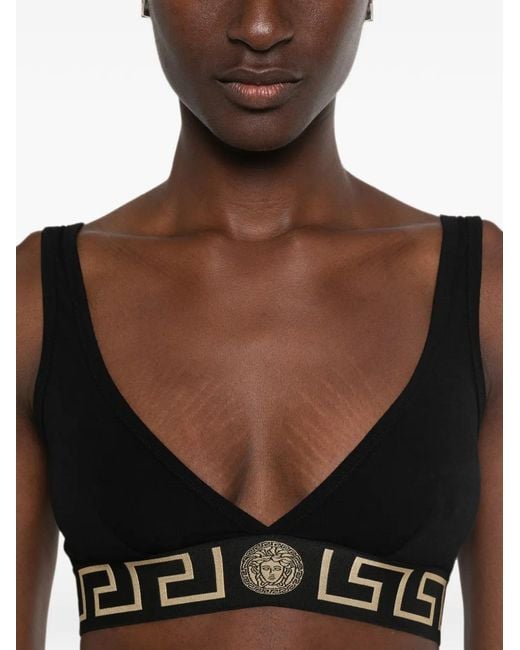 Versace Black Greca Medusa Top