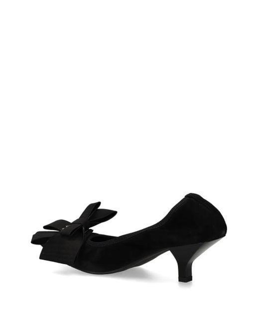 Ras Black 50Mm Bow-Detail Kitten-Heel Pumps