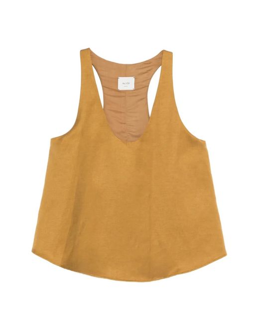 Alysi Natural V-Neck Racerback Top