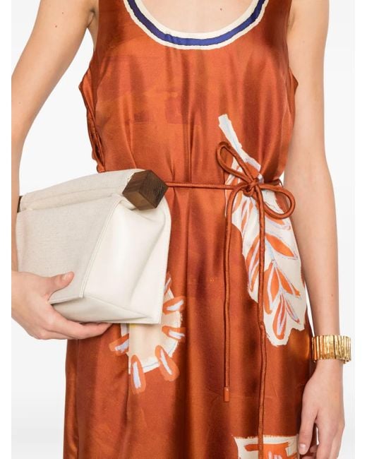 Robe Mi-Longue Soleil D'Amour À Imprimé Graphique ALÉMAIS en coloris Orange