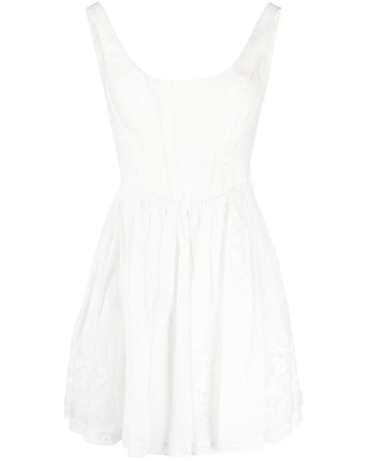 Zimmermann Linnen Mini-jurk in het White