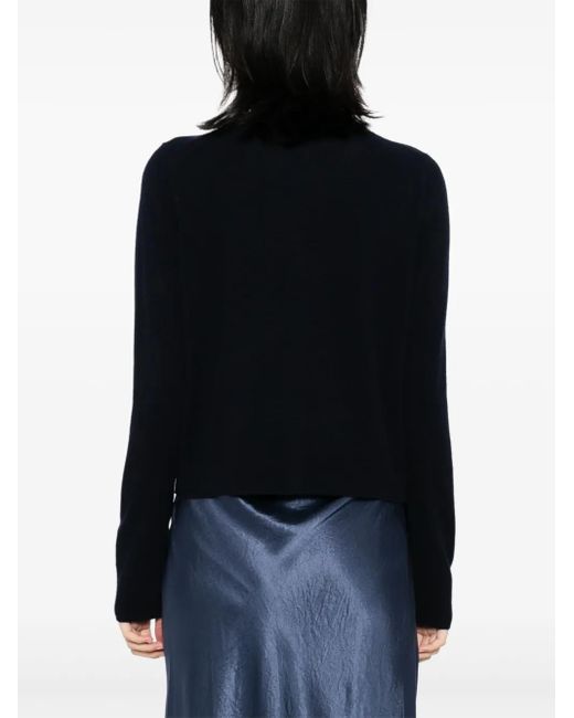 Cardigan Tipped Half Moon di Vince in Black